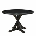 Carolina Chair & Table Co Monet X Base Dining Table- Antique Black 4848-AB